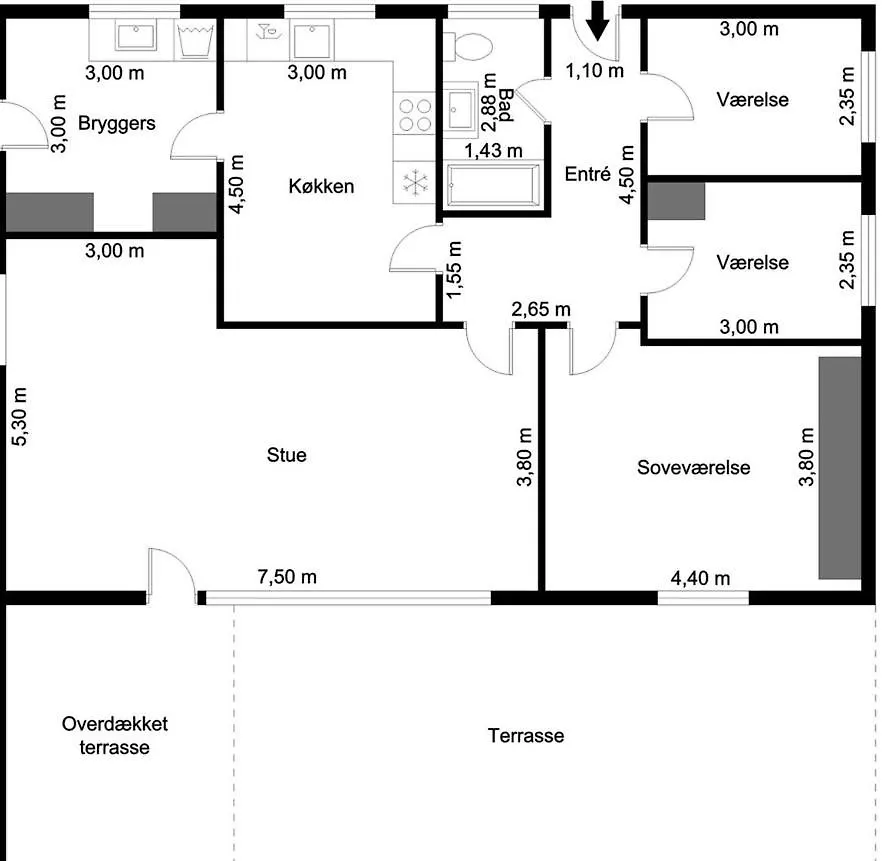 Molleparken House In Billund别墅 0*, 比隆